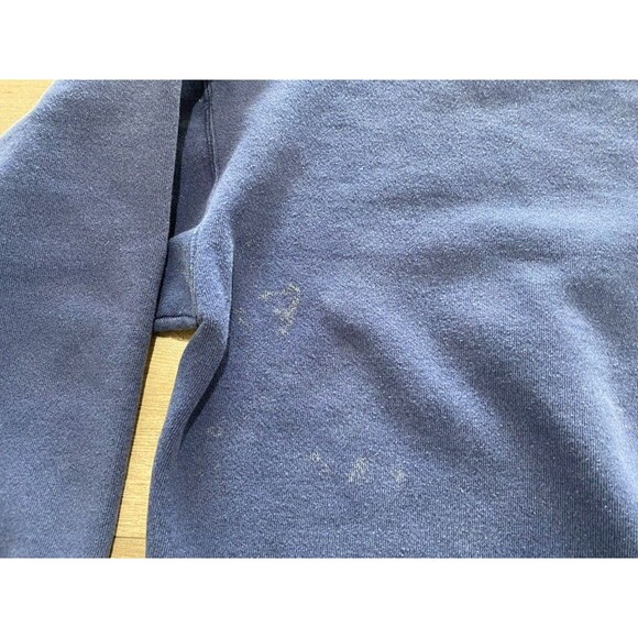 VTG Nike Sweatshirt Mens L Blue Crew Neck Fleece Pullover USA MADE DISTRESSED - Picture 9 of 11